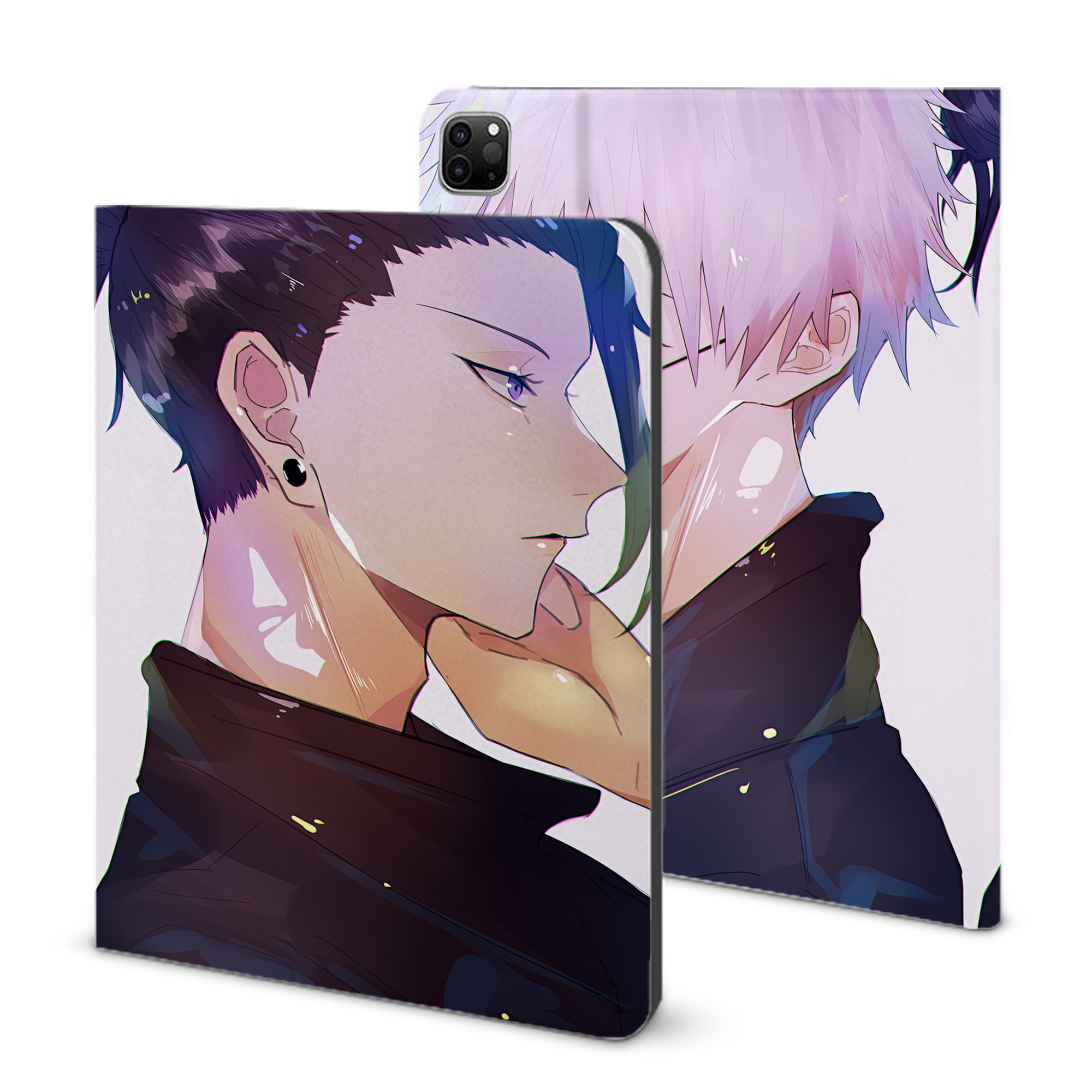 （画像用） 呪術廻戦 Jujutsu Kaisen IPad ケース ブック型 PUレザー TPU 耐衝撃 軽量 薄型 ペン収納なし 全面保護 IPad 各モデル対応